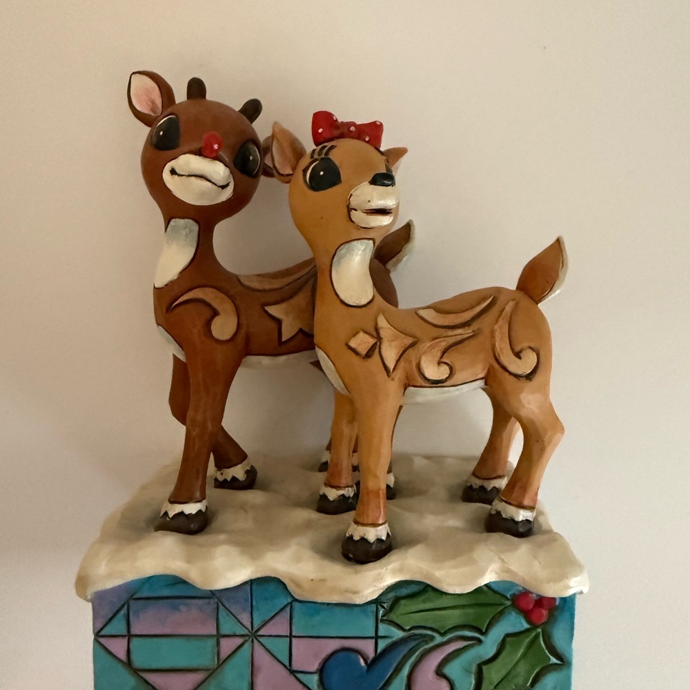 Jim Shore Rudolph and Clarice Christmas figurine